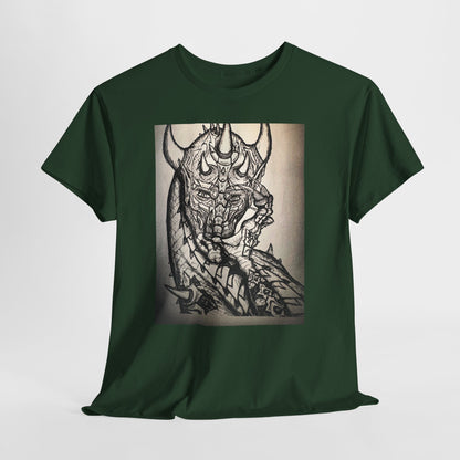 Dragon Art Unisex Heavy Cotton Tee, Graphic Tee, Unique Gift, Casual Wear, Fantasy Clothing, Art Inspired Shirt