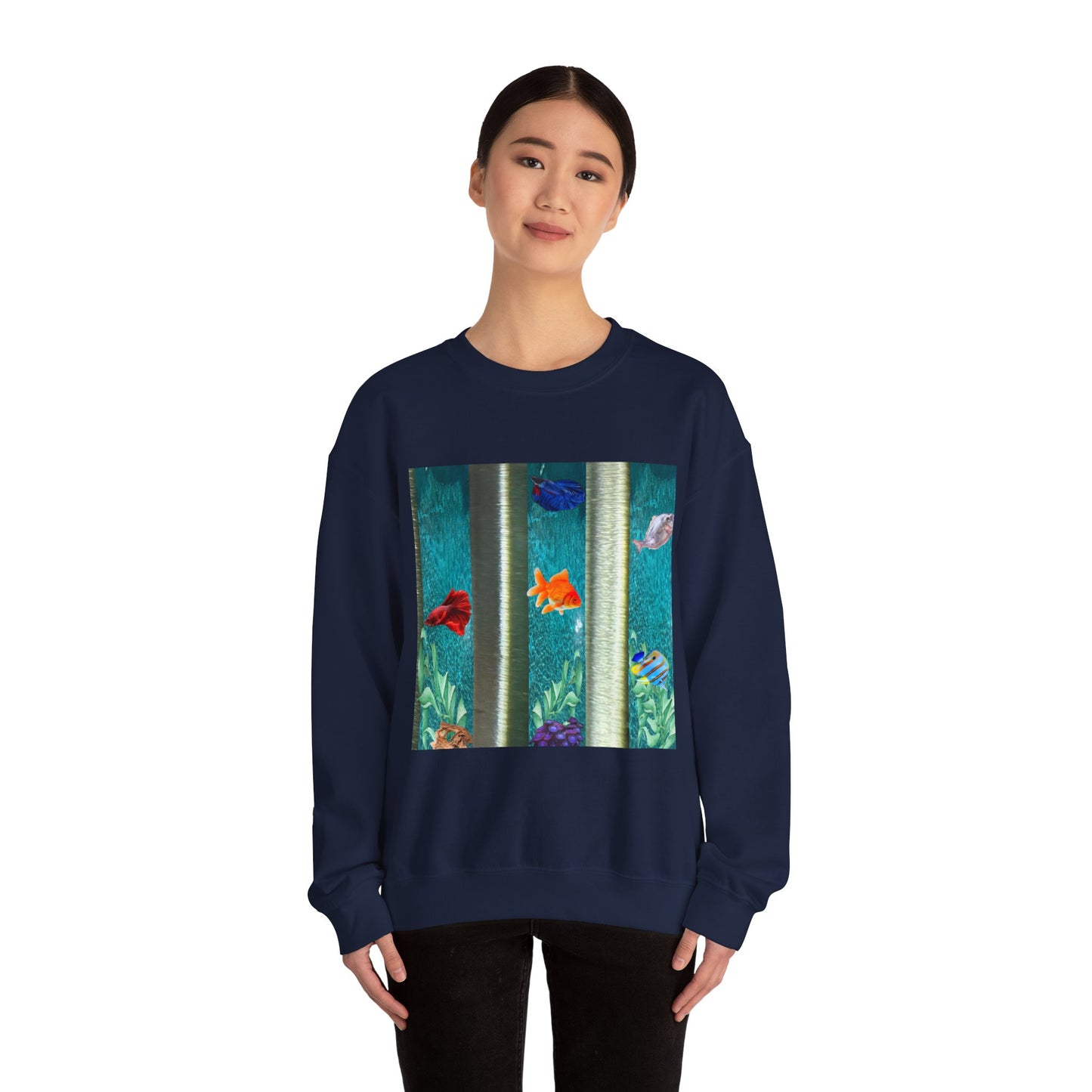 Vibrant Aquatic Sweatshirt - Cozy Outfit, Unique Gift, Everyday Comfort, Relaxing Atmosphere, Ocean Lover's Apparel