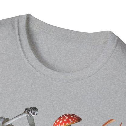 Funny Mushrooms Unisex T-Shirt - Falling from the Sky Pumpkinheads