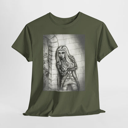 Fantasy Female Elf B & W Unisex Tee