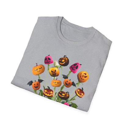 Halloween Pumpkin Bouquet T-Shirt, Cute Fall Tee, Unisex Graphic Shirt, Ideal for Halloween Parties, Seasonal Gift Idea