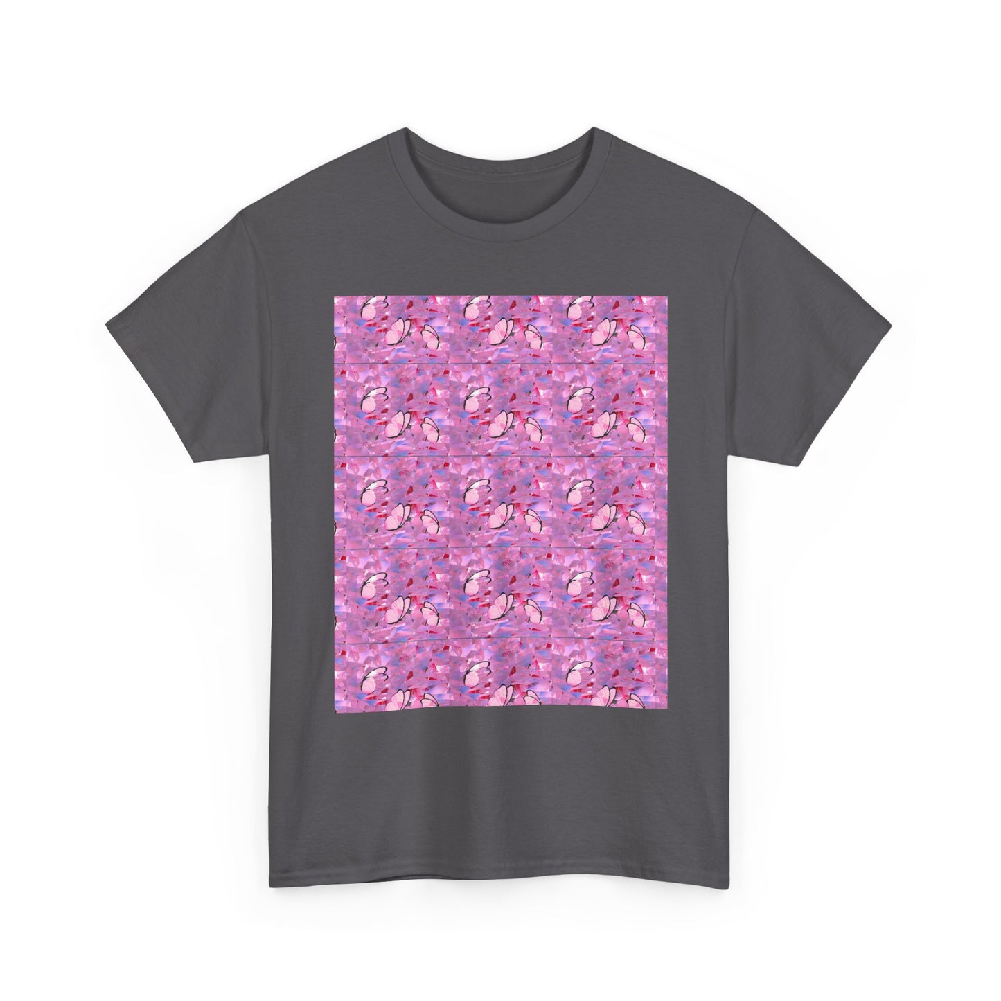 Colorful Repeating Floral Pattern Tee, Unisex T-Shirt, Spring Fashion, Gift for Her, Casual Wear, Eco-Friendly Apparel, Birthday Gift