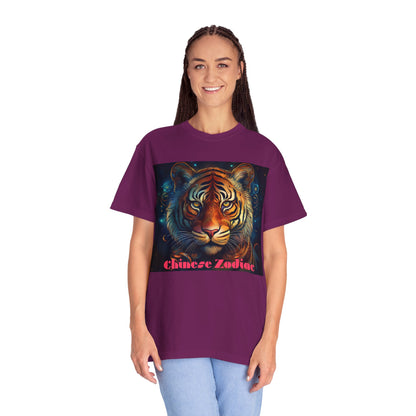 Chic Chinese Zodiac Tiger T-Shirt, Unisex Graphic Tee, Astrology Apparel, Zodiac Fashion, Year of the Tiger Shirt