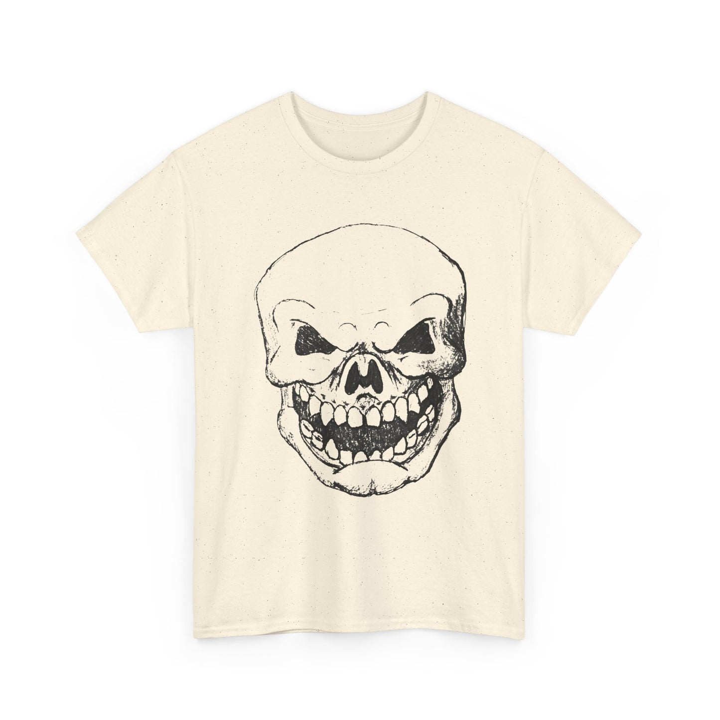 Sketched Skull Tee — Grinning Skull Graphic T-Shirt