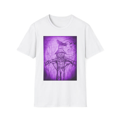 Purple Scarecrow Unisex Tee | Softstyle T-Shirt | Gothic Art, Fall Fashion, Halloween Shirt, Casual Wear, Scarecrow Design