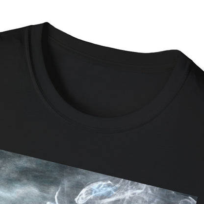 Eerie Skull Graphic T-Shirt for Dark Aesthetic Lovers, Unisex Casual Wear, Halloween Tee, Alternative Fashion