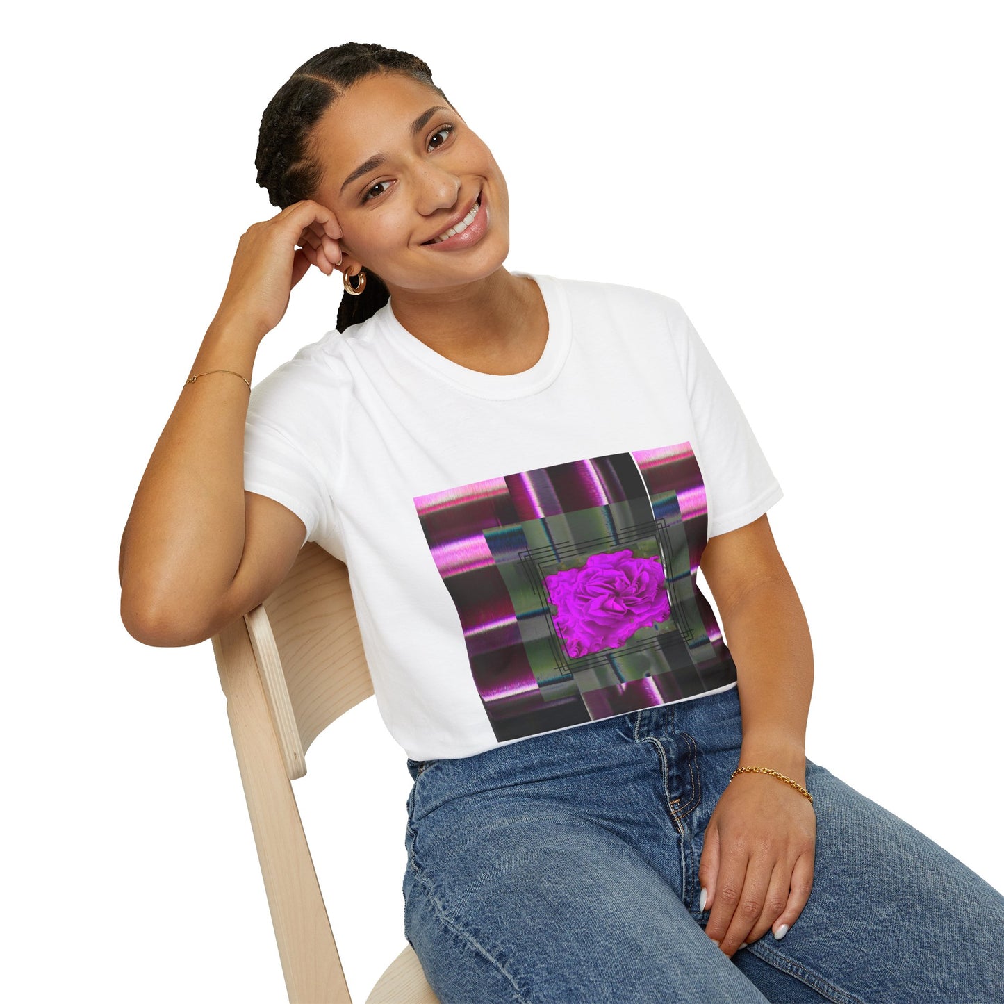 Vibrant Abstract Art T-Shirt, Trendy Graphic Tee, Softstyle Shirt, Unique Gift for Art Lovers, Casual Everyday Wear