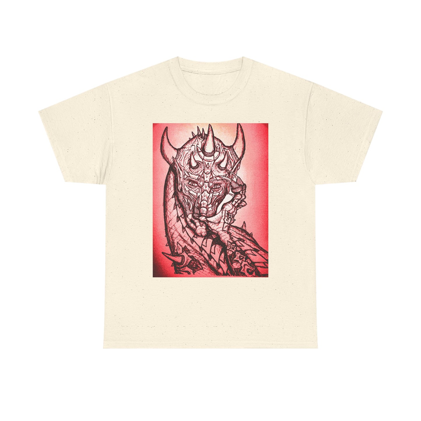 Bold Graphic Tee with Gothic Dragon Design, Unisex Cotton Shirt, Unique Art Tee, Oversized Casual Top, Gift for Art Lovers