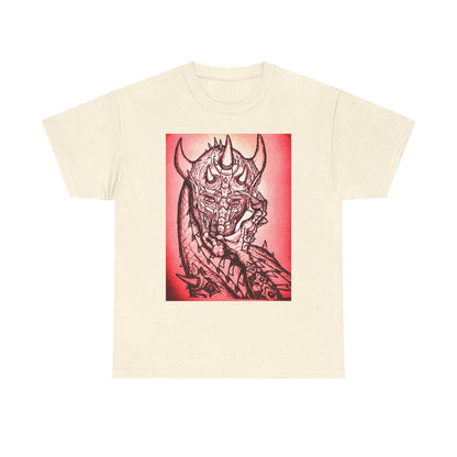 Bold Graphic Tee with Gothic Dragon Design, Unisex Cotton Shirt, Unique Art Tee, Oversized Casual Top, Gift for Art Lovers