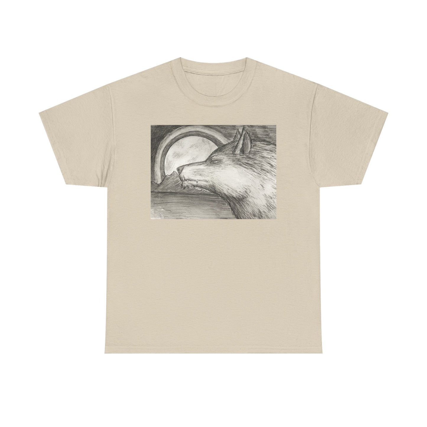 Wolf Art Unisex Heavy Cotton Tee, Nature Lover Shirt, Wildlife T-Shirt, Gift for Outdoorsy Friends, Animal Lover Apparel