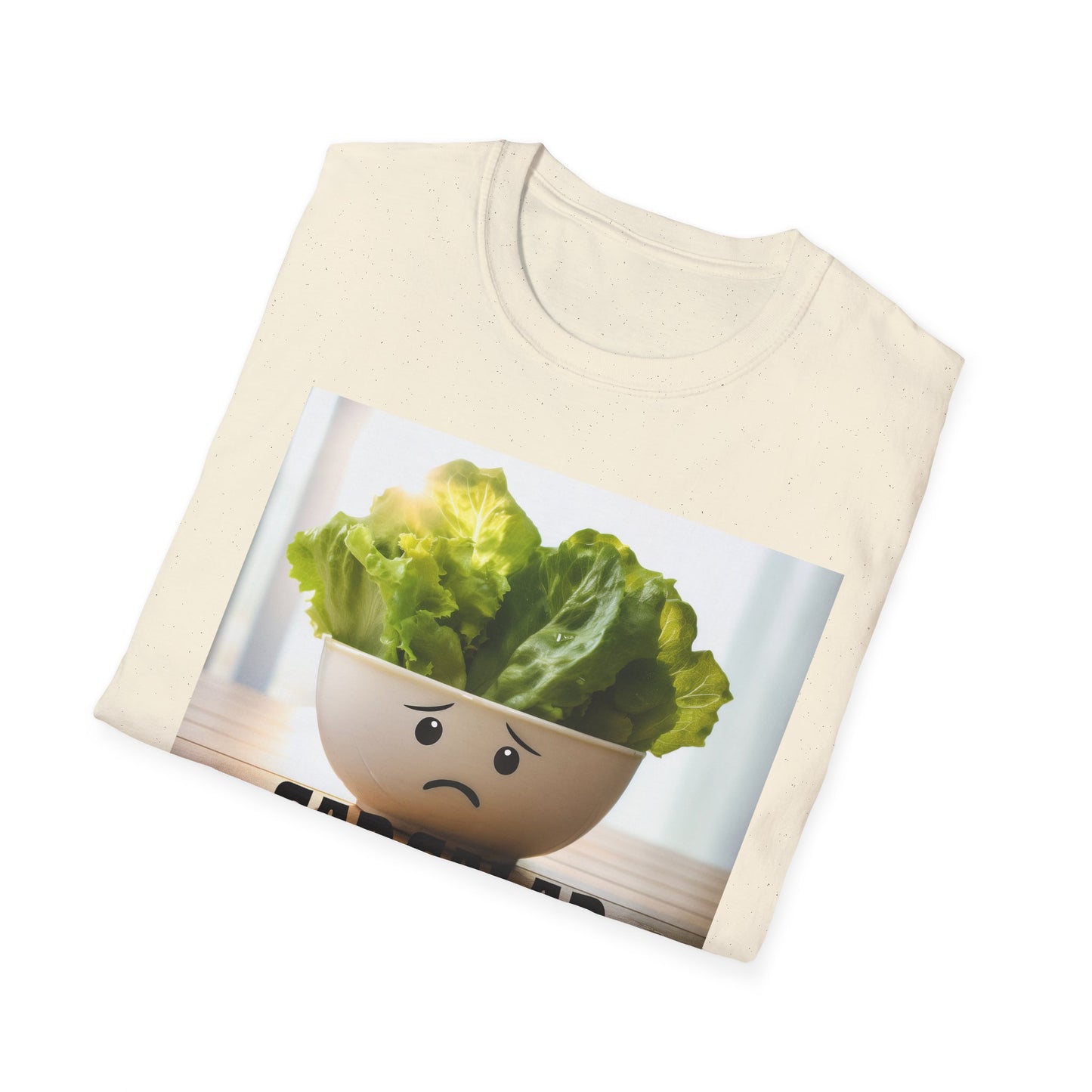 Cute T-Shirt with Sad Salad Face Design