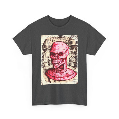 Vibrant Skull Graphic Tee, Unisex Heavy Cotton Shirt, Art Tee, Halloween Apparel, Edgy Casual Wear, Unique Gift
