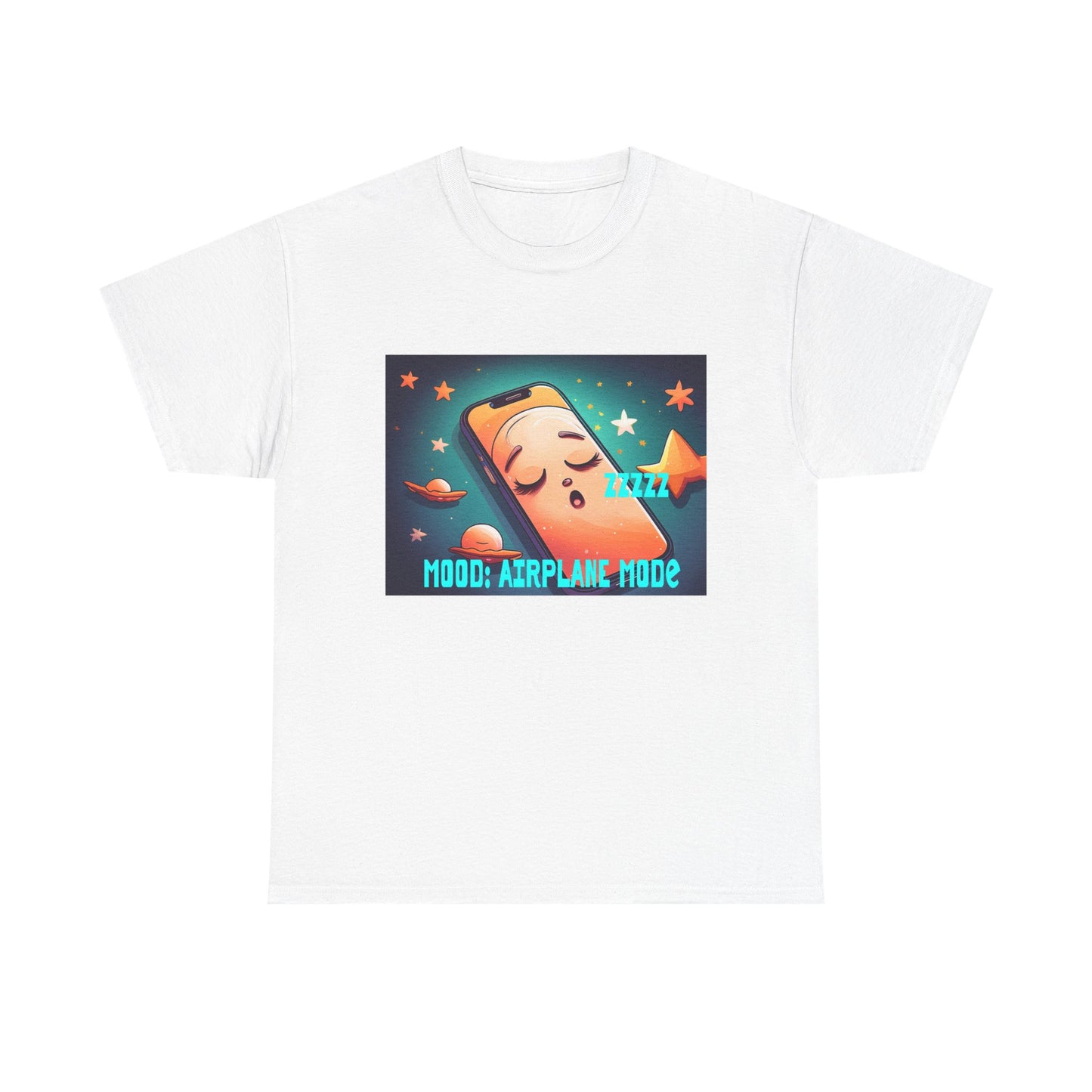 Tee Shirt - Airplane Mode Cute Phone Sleeping Design