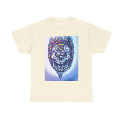 Edgy Skull Graphic Tee, Unisex Heavy Cotton T-Shirt for Halloween, Music Festivals, Everyday Wear, Gifts for Him and Her