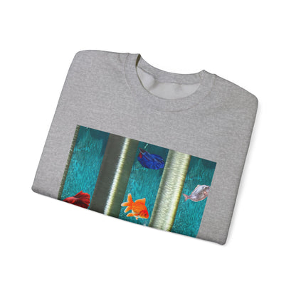 Vibrant Aquatic Sweatshirt - Cozy Outfit, Unique Gift, Everyday Comfort, Relaxing Atmosphere, Ocean Lover's Apparel