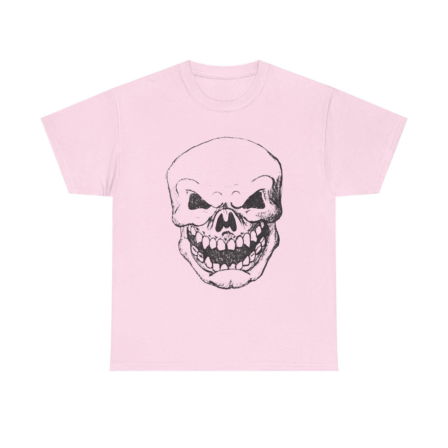 Sketched Skull Tee — Grinning Skull Graphic T-Shirt