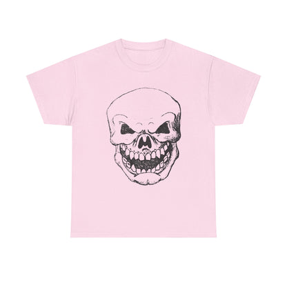 Sketched Skull Tee — Grinning Skull Graphic T-Shirt