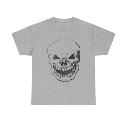 Sketched Skull Tee — Grinning Skull Graphic T-Shirt
