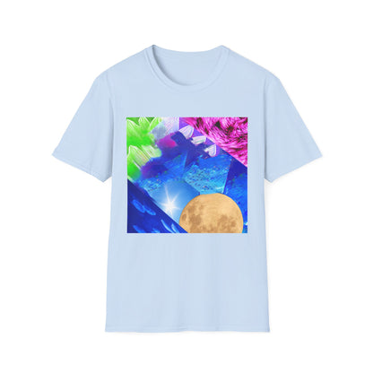 Colorful Moonlit Distorted Vibes Unisex T-Shirt, Graphic Tee, Casual Wear, Summer Fashion, Trendy Gift for Friends