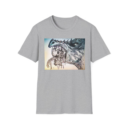 Graphic Dragon Art Unisex T-Shirt, Unique Gift for Ocean Lovers, Summer Vibes, Casual Wear, Perfect for Beach Days, Art Parties