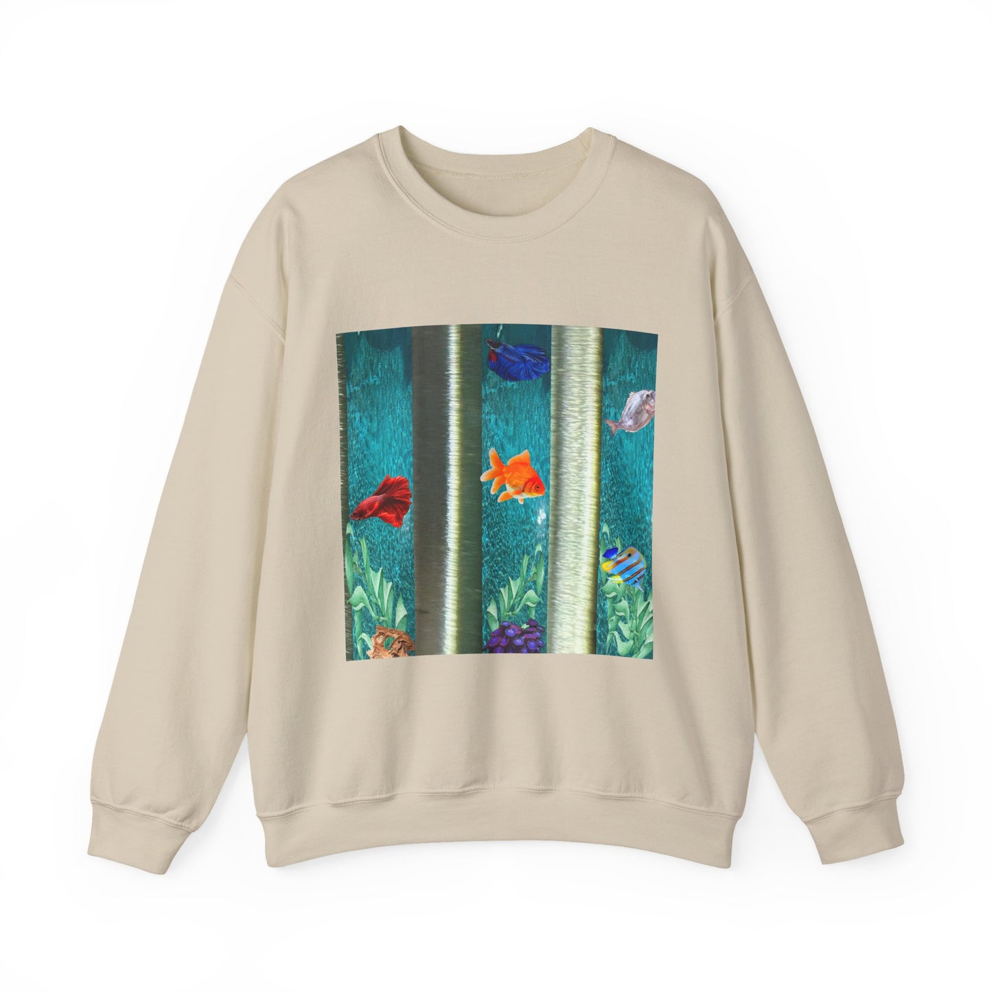 Vibrant Aquatic Sweatshirt - Cozy Outfit, Unique Gift, Everyday Comfort, Relaxing Atmosphere, Ocean Lover's Apparel