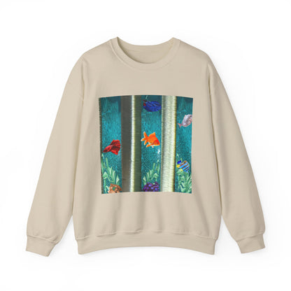 Vibrant Aquatic Sweatshirt - Cozy Outfit, Unique Gift, Everyday Comfort, Relaxing Atmosphere, Ocean Lover's Apparel