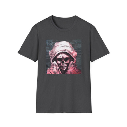Grim Reaper Graphic Tee, Unisex Softstyle T-Shirt with Edgy Design, Halloween Apparel, Casual Streetwear, Gothic Fashion, Perfect Gift