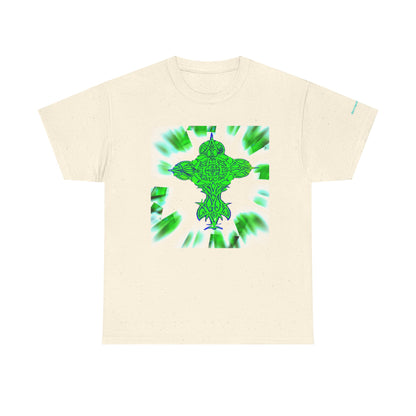 Celtic Green Cross T-Shirt — Vibrant Celtic Knotwork Tee