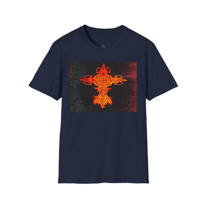 Celtic Fiery Cross T-Shirt – Tribal Flame Graphic Tee