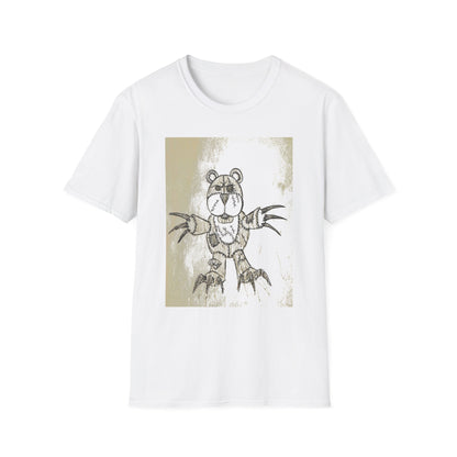 Demonic  Artistic Bear T-Shirt, Unisex Graphic Tee, Unique Animal Art Shirt, Fun Casual Wear, Gift for Kids & Teens, Birthday or Holiday