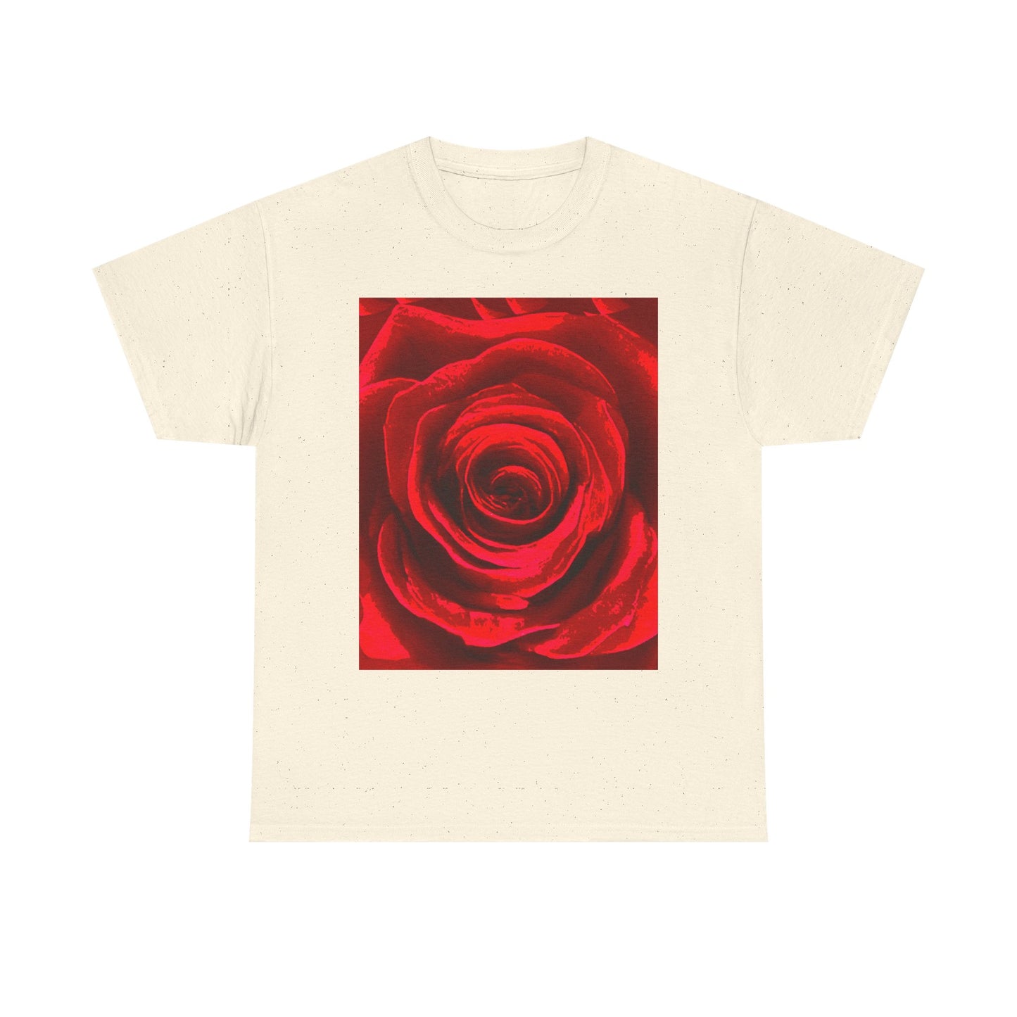 Romantic Rose Unisex Heavy Cotton Tee, Gift for Valentine's Day, Floral Shirt, Casual Wear, Love, Nature Lover Tee