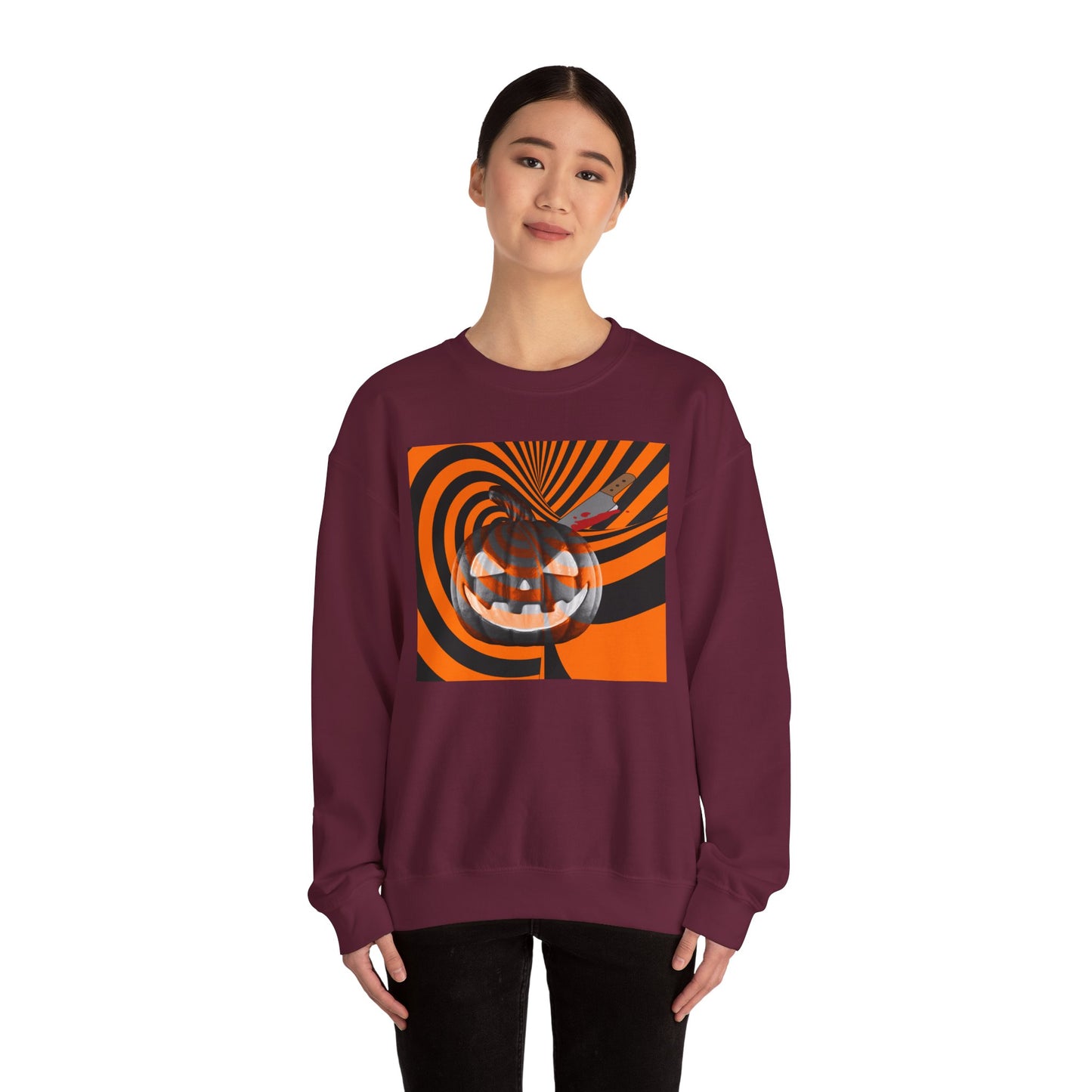 Halloween Pumpkin Crewneck Sweatshirt