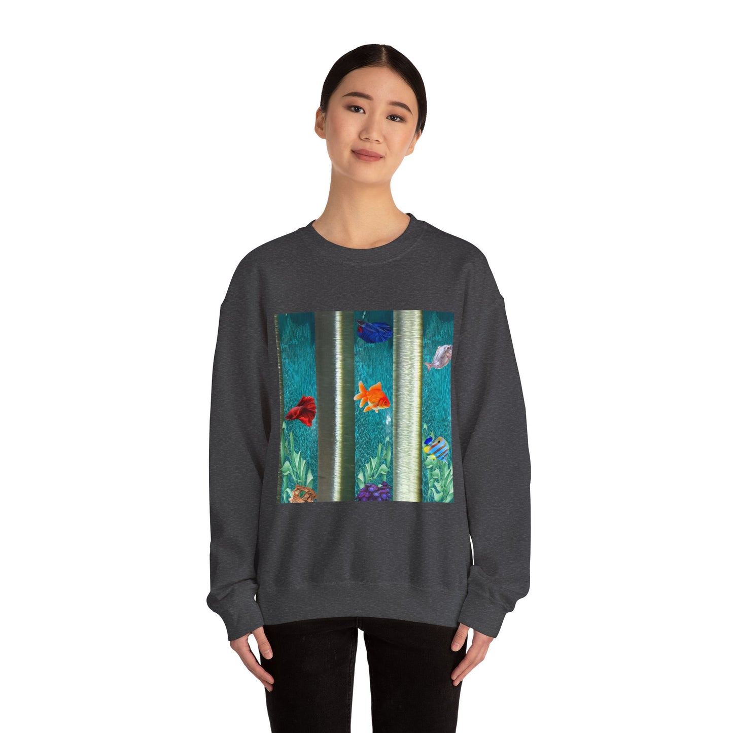 Vibrant Aquatic Sweatshirt - Cozy Outfit, Unique Gift, Everyday Comfort, Relaxing Atmosphere, Ocean Lover's Apparel