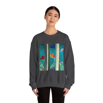 Vibrant Aquatic Sweatshirt - Cozy Outfit, Unique Gift, Everyday Comfort, Relaxing Atmosphere, Ocean Lover's Apparel
