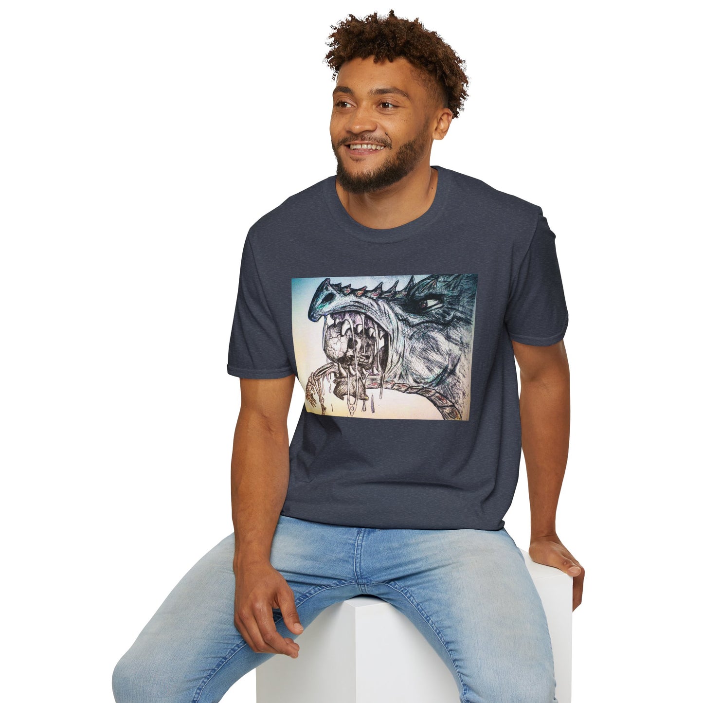 Graphic Dragon Art Unisex T-Shirt, Unique Gift for Ocean Lovers, Summer Vibes, Casual Wear, Perfect for Beach Days, Art Parties