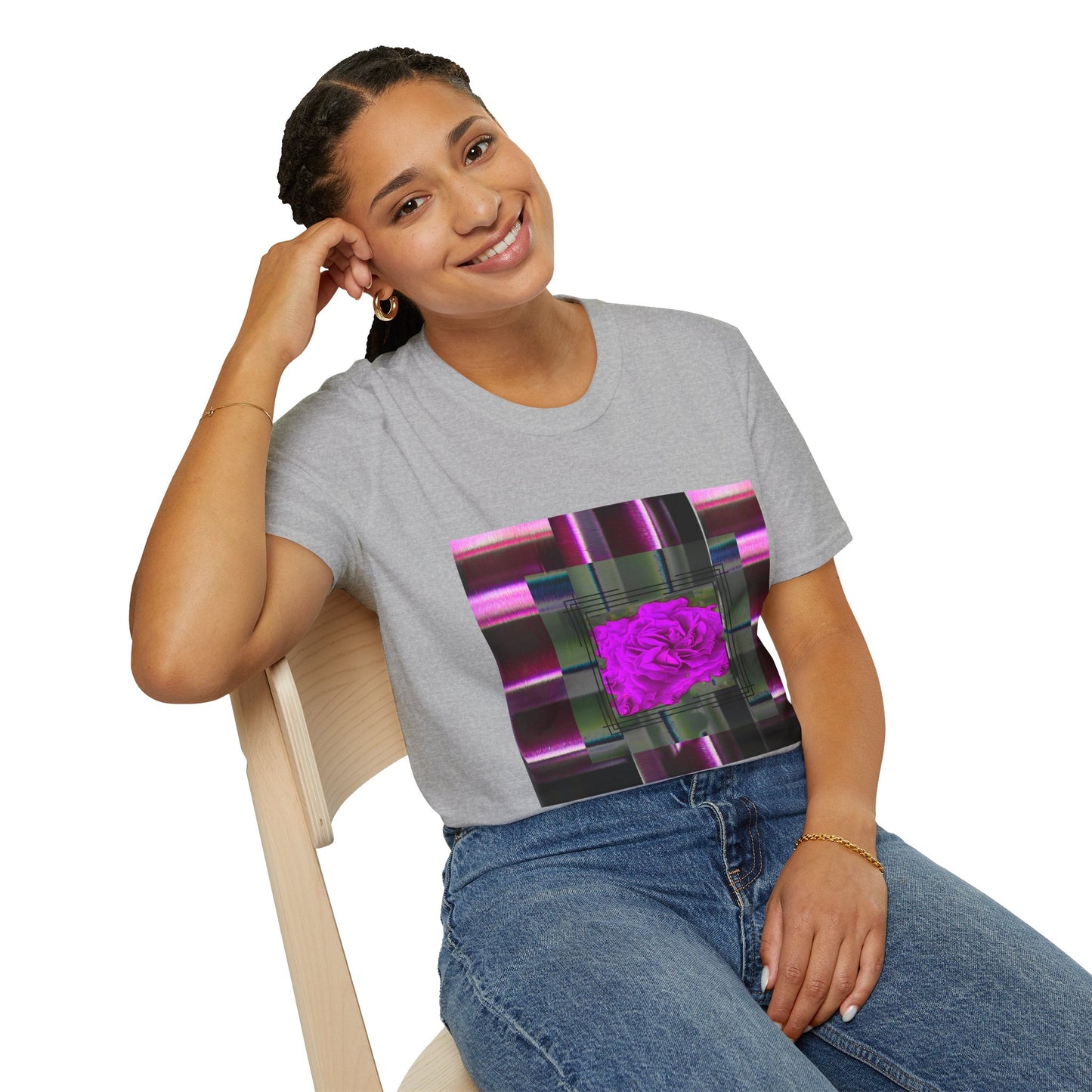 Vibrant Abstract Art T-Shirt, Trendy Graphic Tee, Softstyle Shirt, Unique Gift for Art Lovers, Casual Everyday Wear