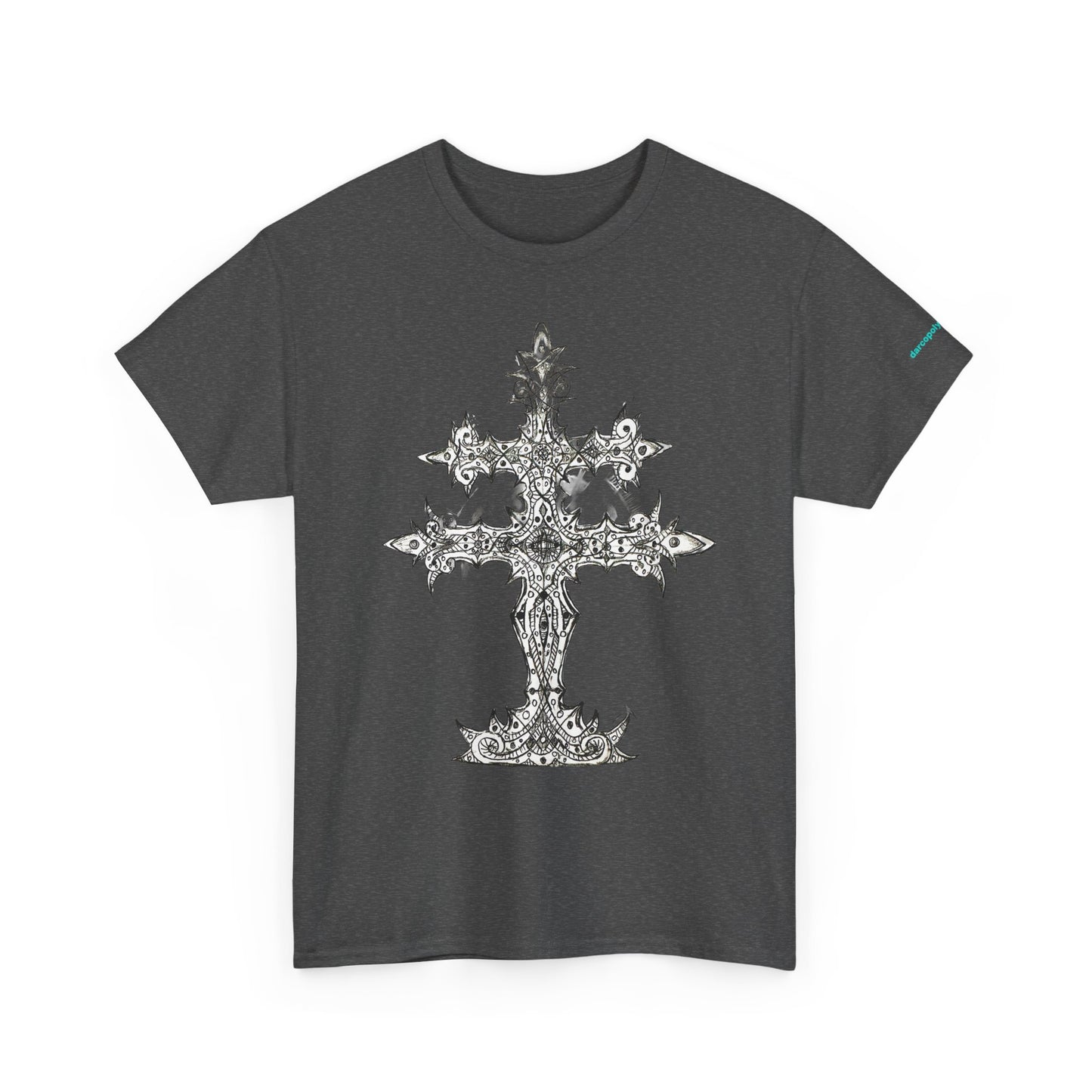 Graphic Tee — Gothic Cross Illustration Shirt
