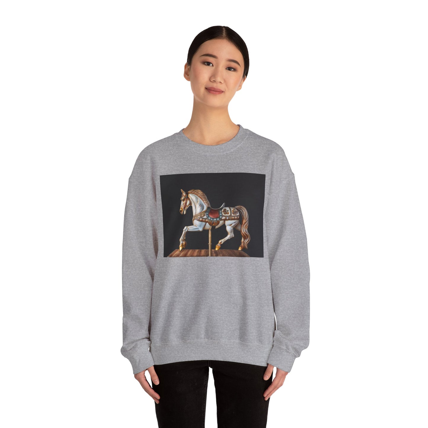 Vintage Carousel Horse Crewneck Sweatshirt, Cozy Sweatshirt, Equestrian Gift, Animal Art Sweatshirt, Unique Fall Apparel, Celebration [...]