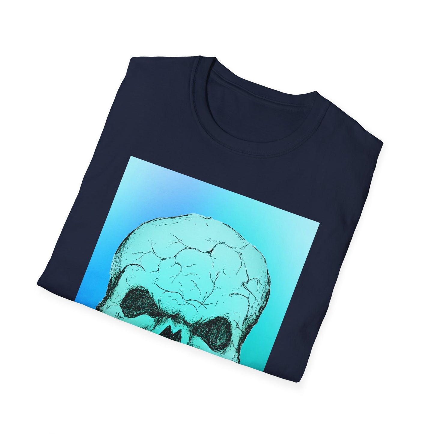 Skull Graphic  Bright Colored Unisex Softstyle T-Shirt, Edgy Tee, Casual Wear, Festival Apparel, Gift for Horror Fans, Halloween Clothing