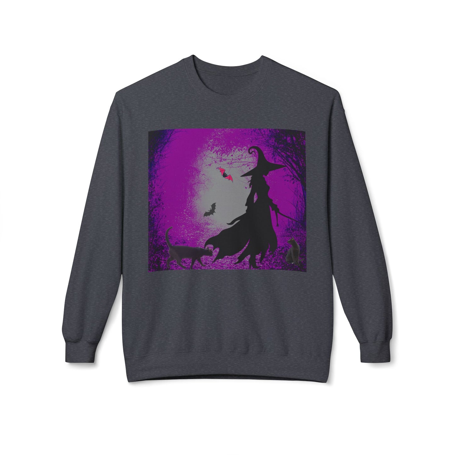 Magical Witchy purple haze Fleece Sweatshirt, Cozy Halloween Apparel, Unisex Crewneck, Witchy Gifts, Autumn Fashion, Enchanted Style