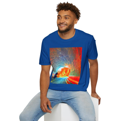 Vibrant Adventure motorcycle T-Shirt | Unisex Softstyle Tee, Casual Streetwear, Trendy Graphic Top, Unique Gift for Travelers, Colorful Artwork Shirt