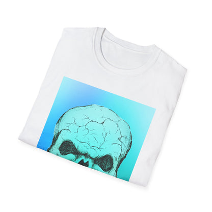 Skull Graphic  Bright Colored Unisex Softstyle T-Shirt, Edgy Tee, Casual Wear, Festival Apparel, Gift for Horror Fans, Halloween Clothing