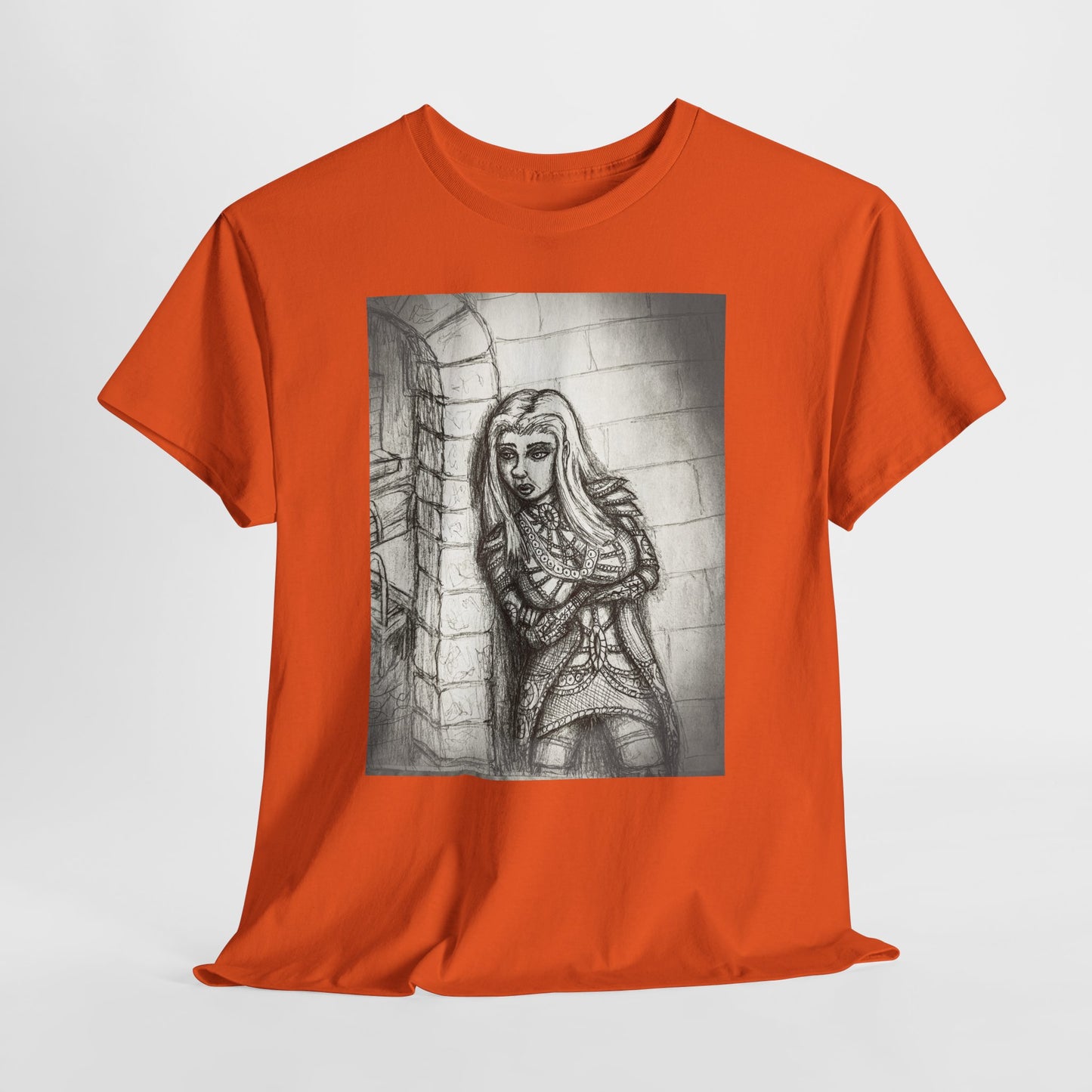 Fantasy Female Elf B & W Unisex Tee