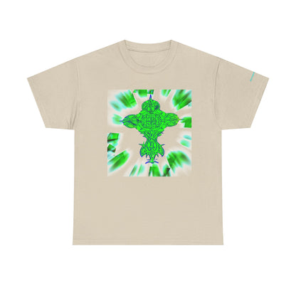 Celtic Green Cross T-Shirt — Vibrant Celtic Knotwork Tee