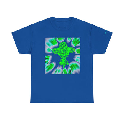 Celtic Green Cross T-Shirt — Vibrant Celtic Knotwork Tee
