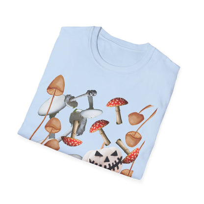 Funny Mushrooms Unisex T-Shirt - Falling from the Sky Pumpkinheads