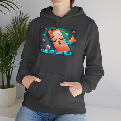 Hooded Sweatshirt - Airplane Mode Mood Sleeping Phone