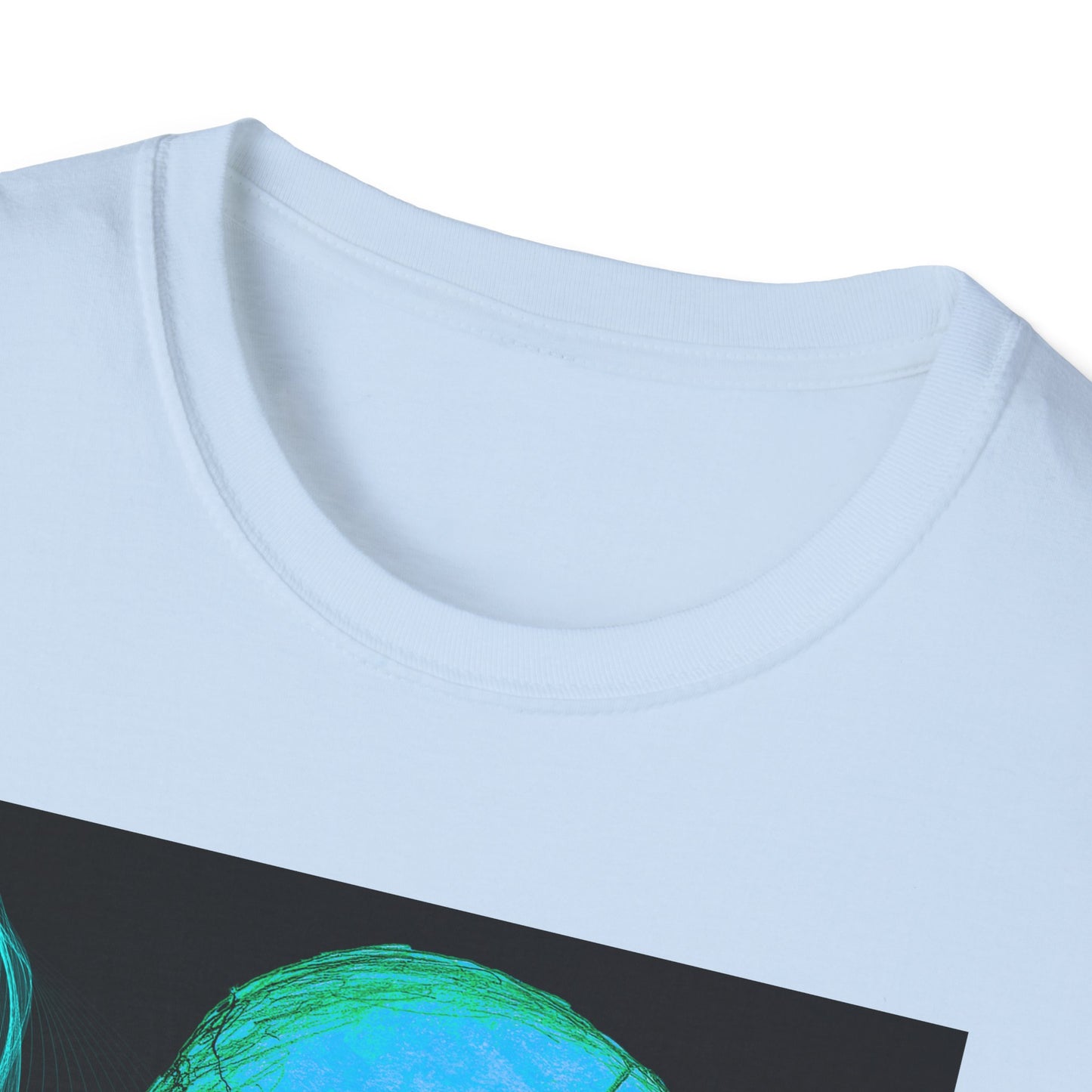 Glow-in-the-Dark floating vibe Skull T-Shirt, Creepy Halloween Tee, Unisex Softstyle Top, Spooky Gift for Teens, Unique Graphic Shirt