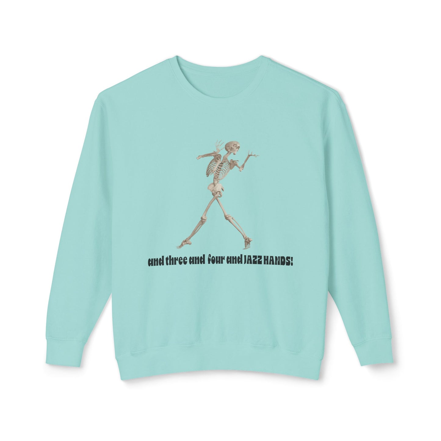Skeleton Dance Unisex Lightweight Crewneck Sweatshirt, Halloween Sweater, Funny Gift, Casual Wear, Dance Lovers Sweatshirt, Unique Apparel