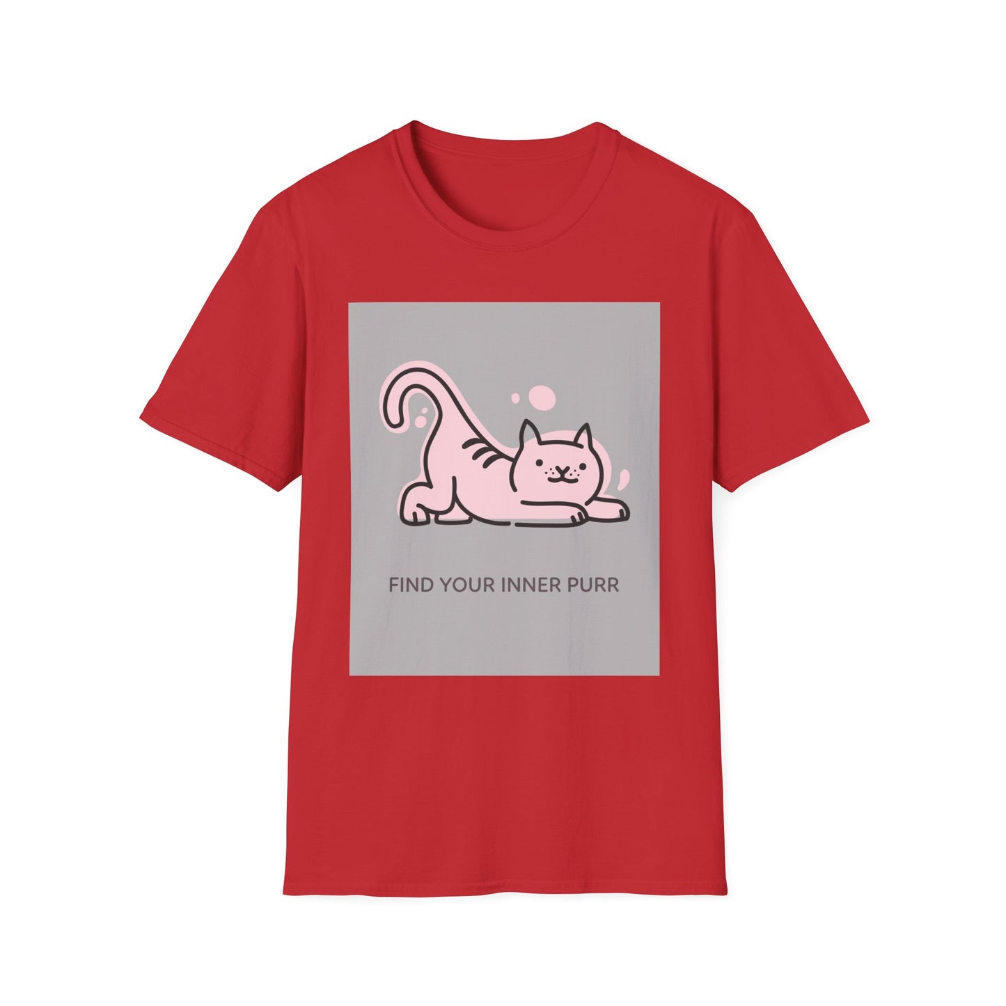 Cute Cat Themed T-Shirt, Unisex Softstyle Tee, Find Your Inner Purr, Pet Lover Gift, Cozy Casual Wear, Birthday Gift, Cat Owner Apparel